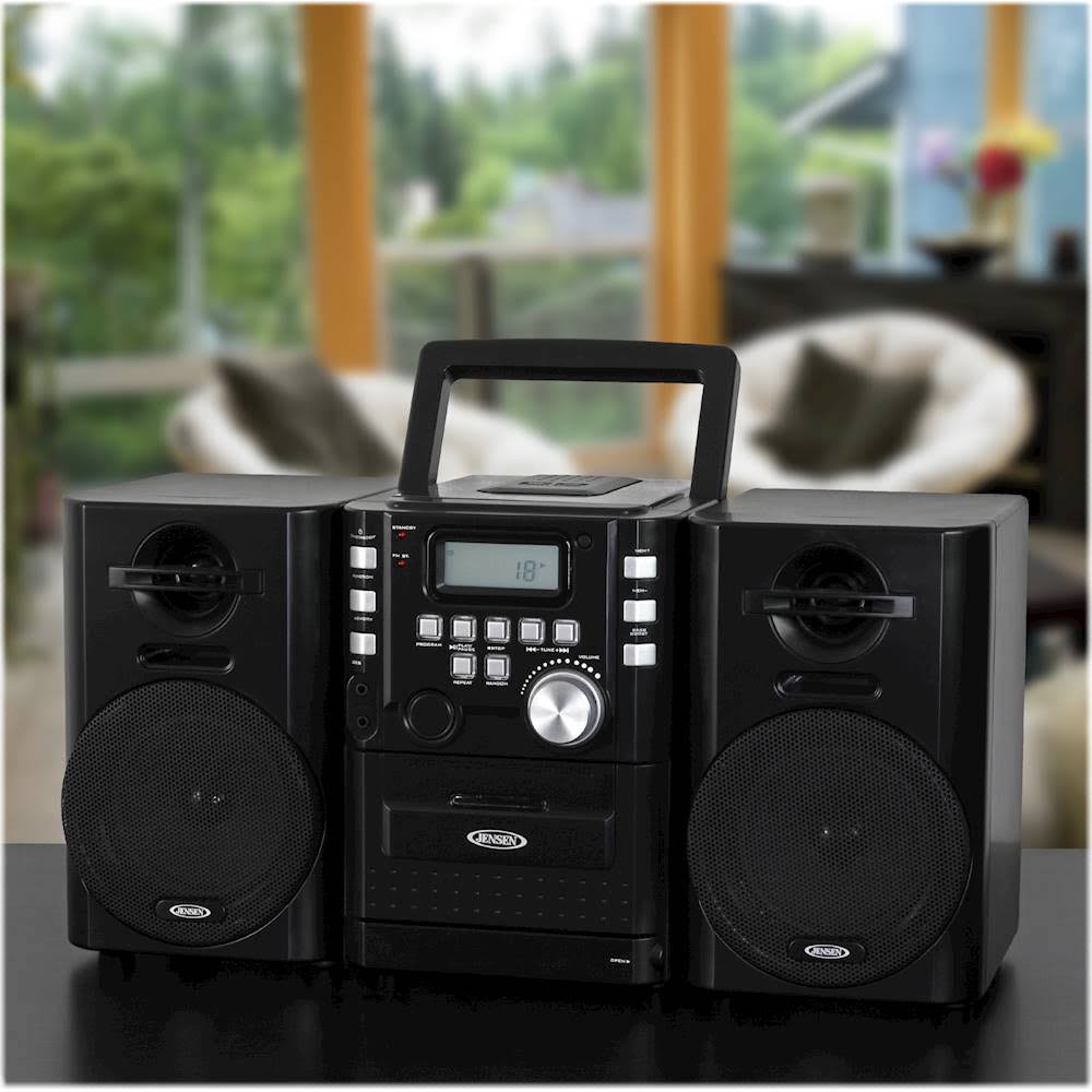 Jensen Portable CD Music System with Cassette u0026 FM Stereo Cd-725