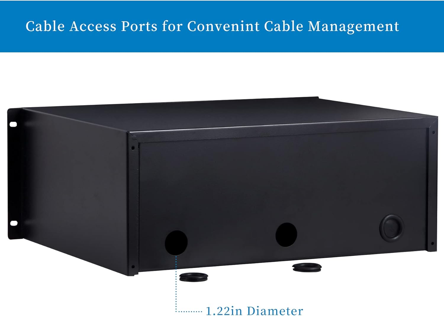 RackPath 1U Rack Mount Drawer for 19 Inch AV/Network/DJ Equipment Racks or Cabinets with Lock and Key