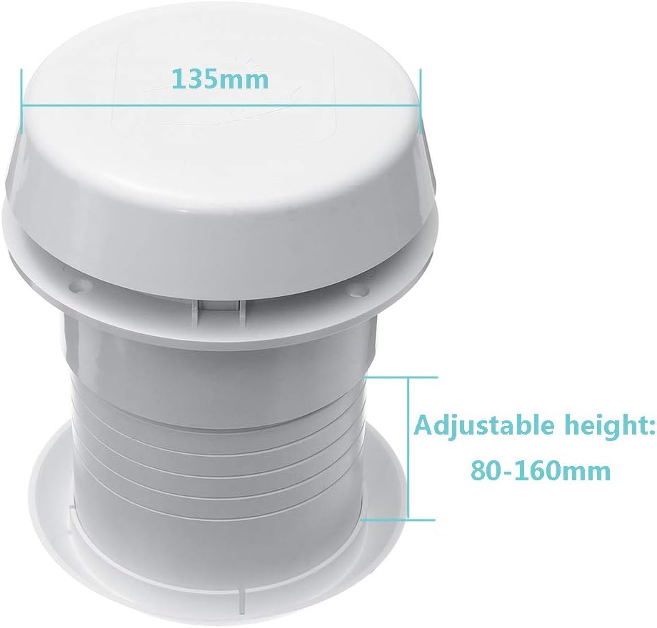 Exhaust Cooling Fan -- MASO Car 12V RV Motorhome Roof Vent Ventilation Cooling Exhaust Fan Noiseless Energy-saving for Homes Trailer Travel Caravan ——Exhaust Fan Shell(without indoor air vent)