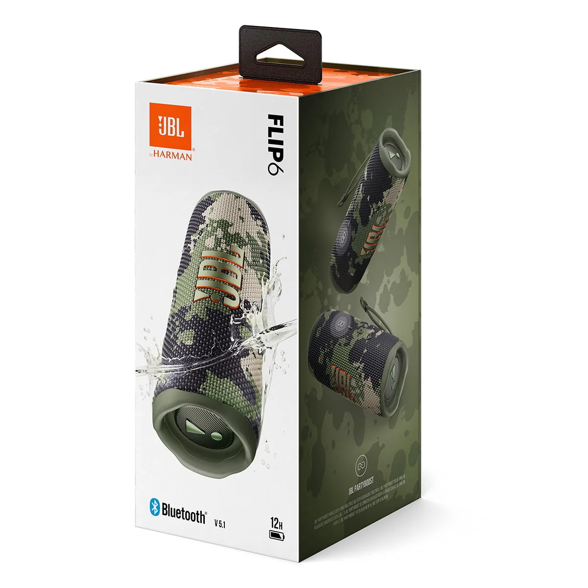 JBL Flip 6 Portable Waterproof Speaker (Black)