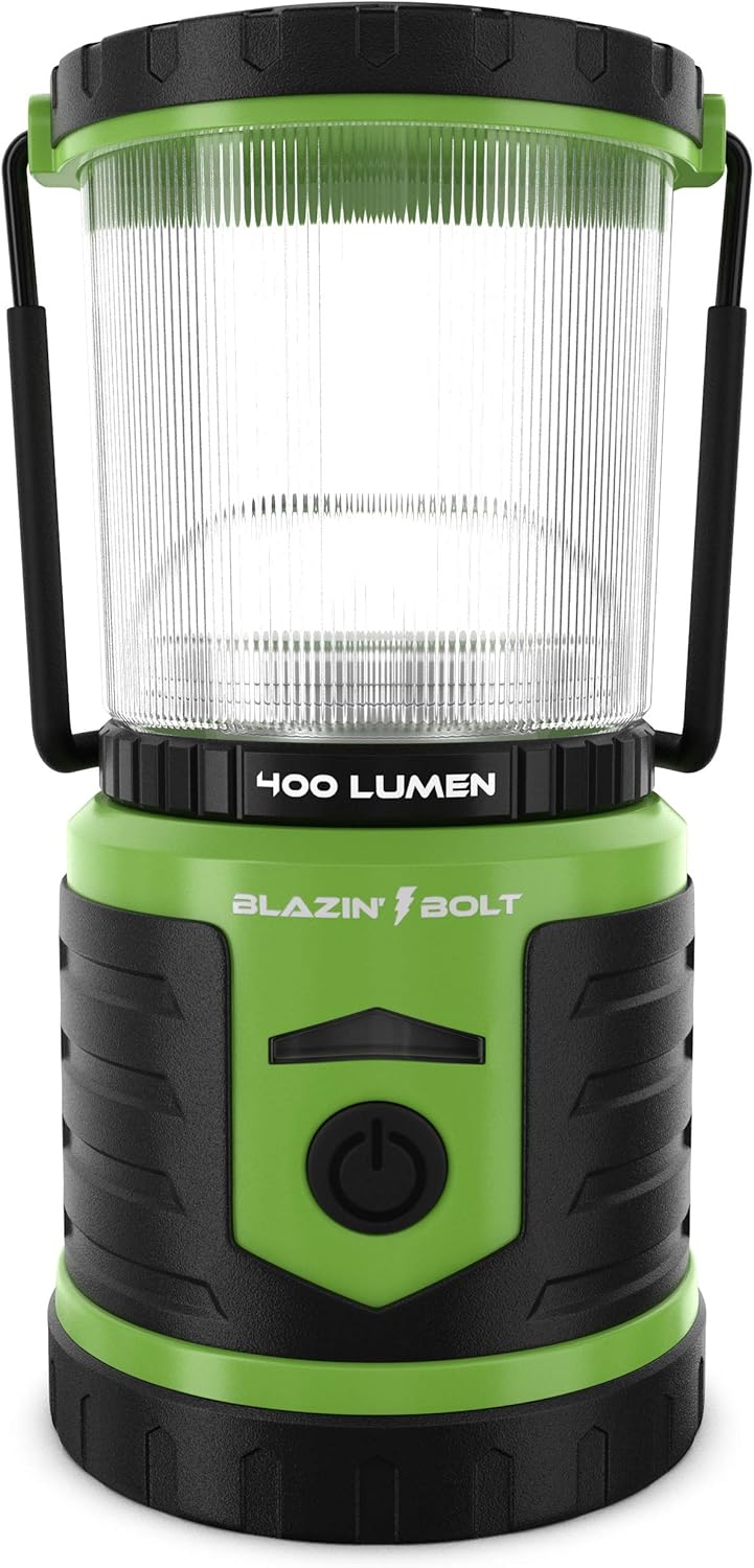 Brightest LED Rechargeable Lantern | Hurricane, Camping, Storm | Power Bank Light | 400 Hour Runtime (400 Lumen, Orange)