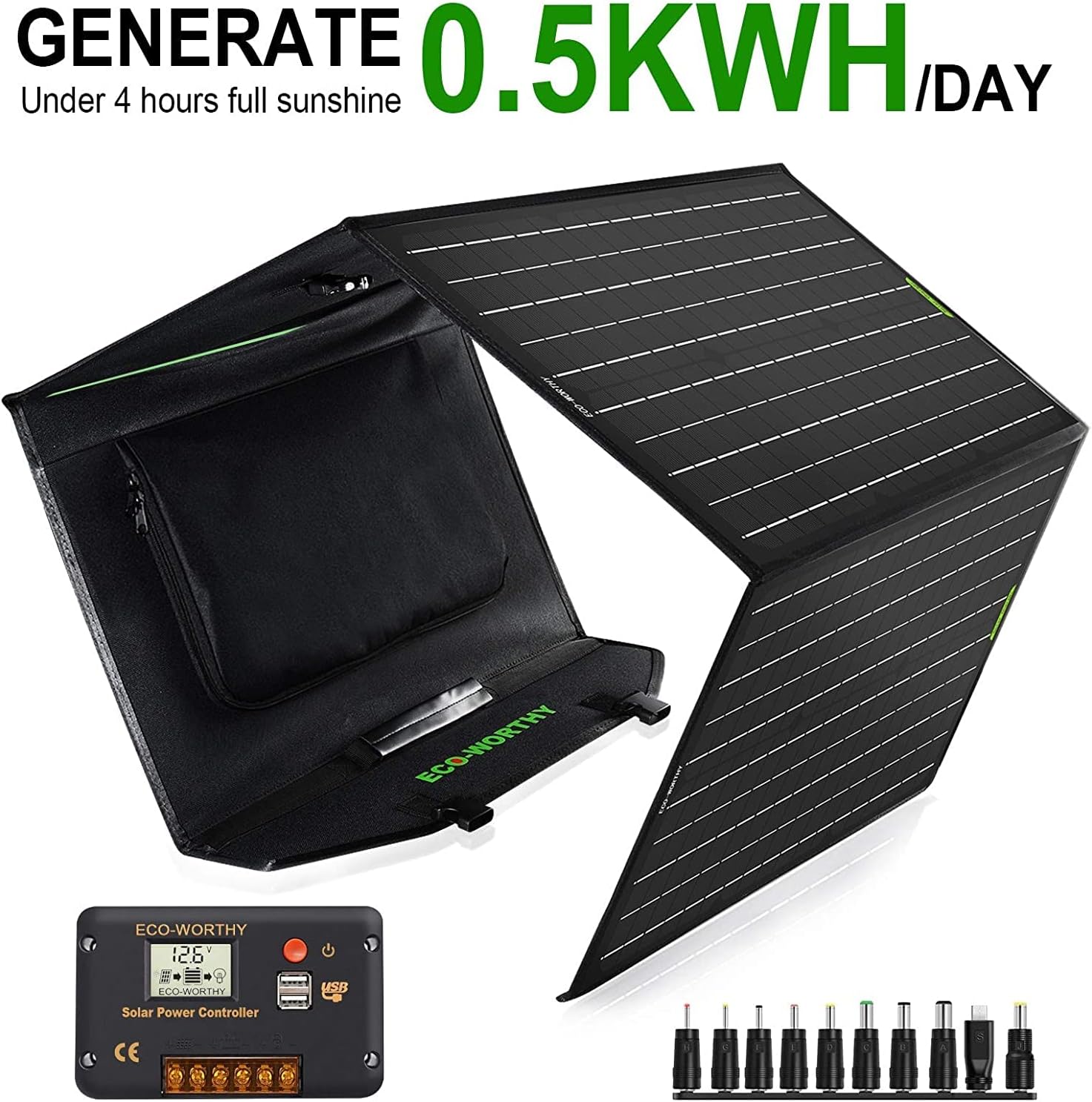 ECO-WORTHY Portable 12V Lithium Battery, 20Ah LiFePO4 Deep Cycle Rechargeable Battery, Built-in BMS, 4000+ Cycles,Perfect for Outdoor Camping Fishing RV Marine Trolling Motor Fishfinder Hamradio