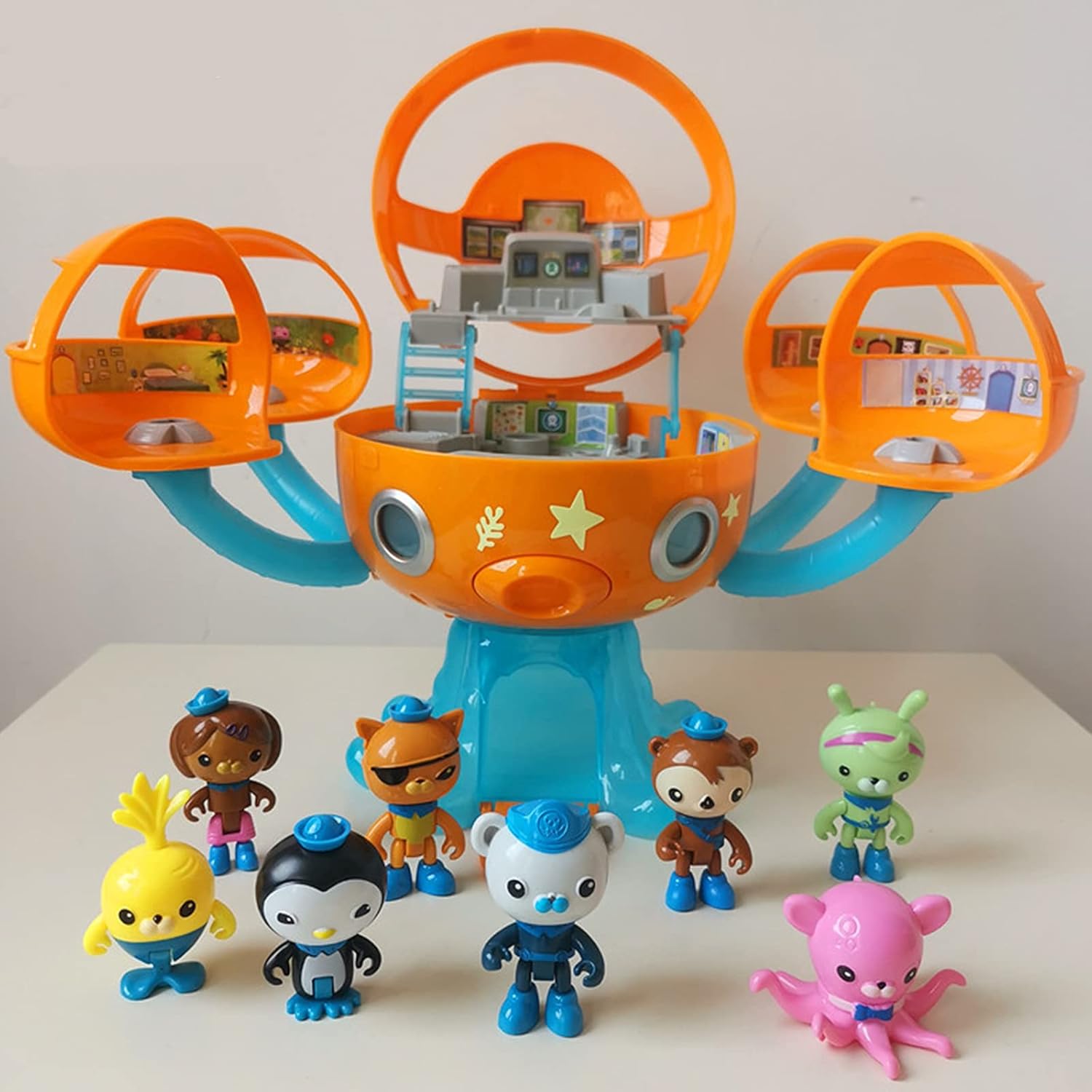 Crasoldiers Compatible with Octonauts Toy 3Pcs GUP Vehicle Rescue Ship Pull Back Octopod Castle Barnacles kwazii Shellington Tweak Dashi Peso Children's Gifts (with Gift Box) Pack of 2