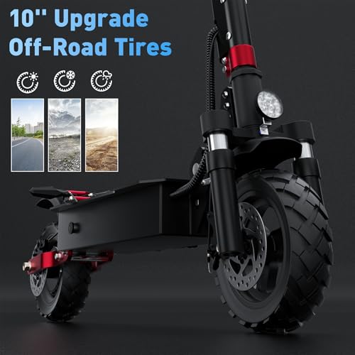 Electric Scooter, 31/53Mph Top Speed, 1000W/5600W Motor, 40/59Mi Long Range, NFC Dashboard, Dual Suspension & Brake System Electric Scooter for Adults