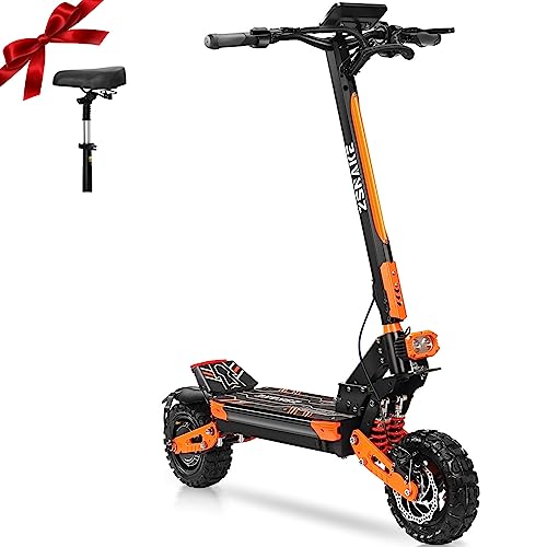 Electric Scooter for Adults High Power 2800W/5600W Dual Motors Top Speed 32/52 MPH, 60V 15/30Ah Battery 35/60 Miles Range 11" Off-Road Tire Sport E-Scooter with Seat