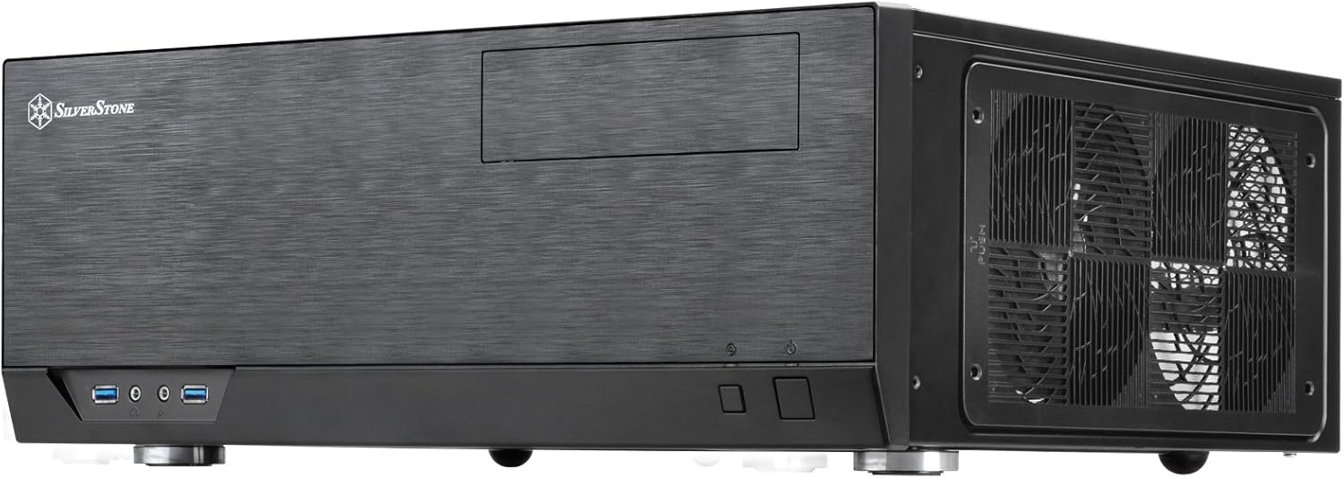 SilverStone Technology GD09B Home Theater Computer Case (HTPC) with Faux Aluminum Design for ATX/Micro-ATX Motherboards GD09B-x