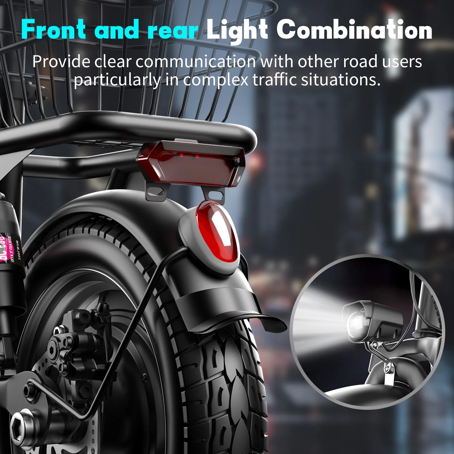 K10 Electric Scooter with Seat, 650W Peak Motor, 14" Tire, 48V 15AH Electric Scooter Adults, 25MPH 30Miles Range Folding E Scooter for Adults Commuting Travel (with Rear Basket)