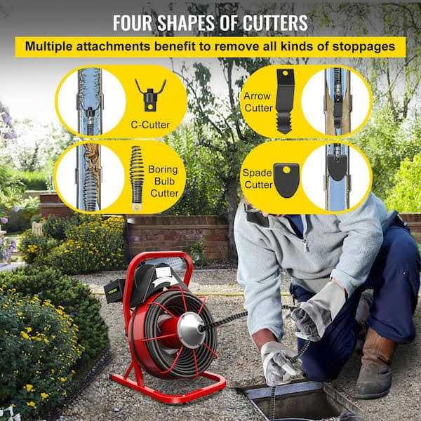 VEVOR Drain Cleaner Machine Drain Cleaning Machine 1 inch to 4 inch Pipes - Shop Hardware Tools Online Store