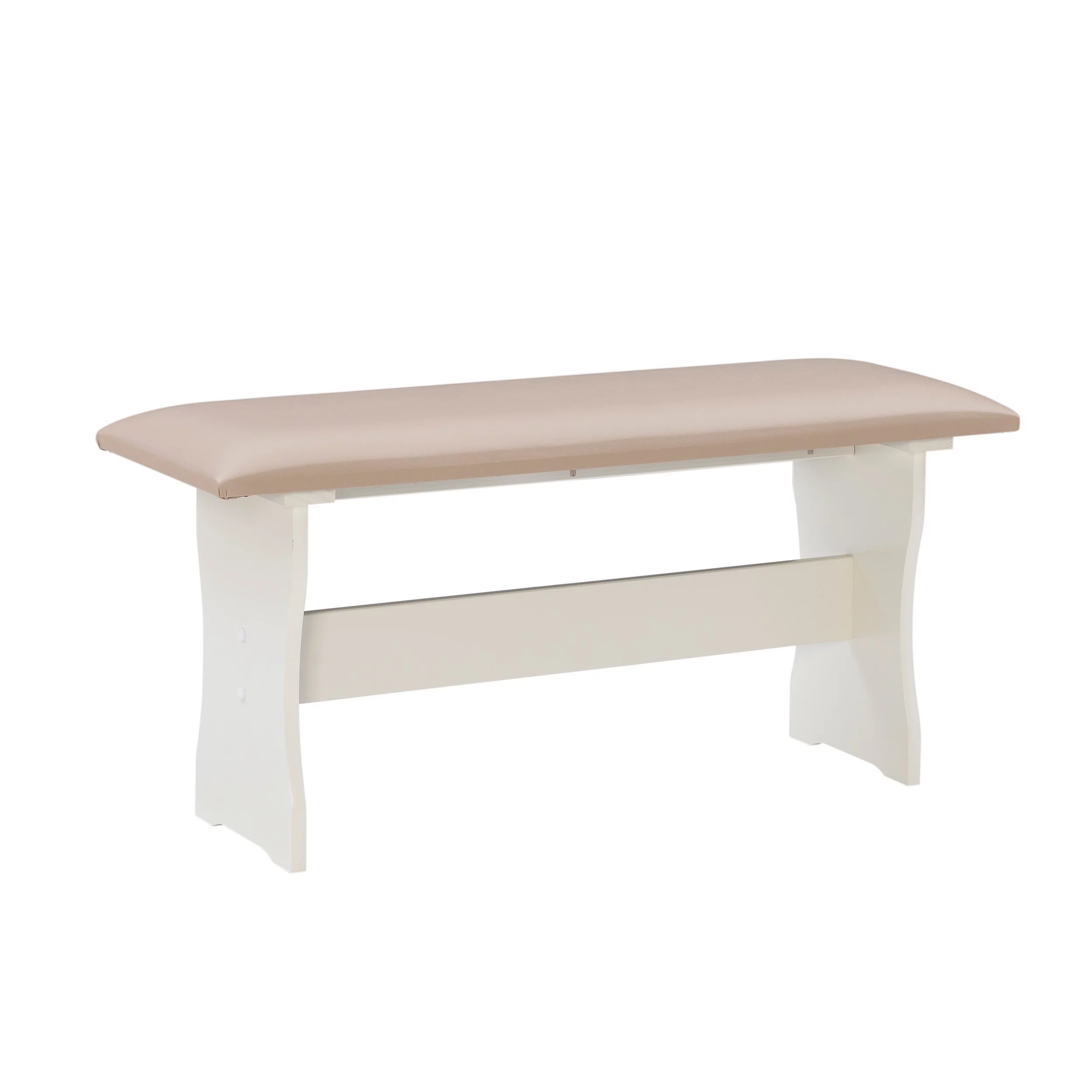 Linon Stella Dining Nook, Table, and Bench Set with Storage, Seats 5, Tan/Tan