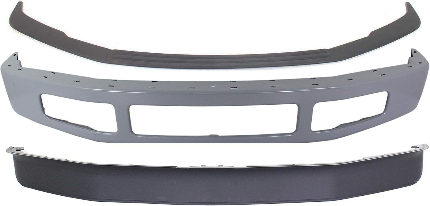 Garage-Pro Front Bumper Set of 3 Compatible with 2008-2010 Ford F-250 Super Duty/F-350 Super Duty Paintable With Molding Holes