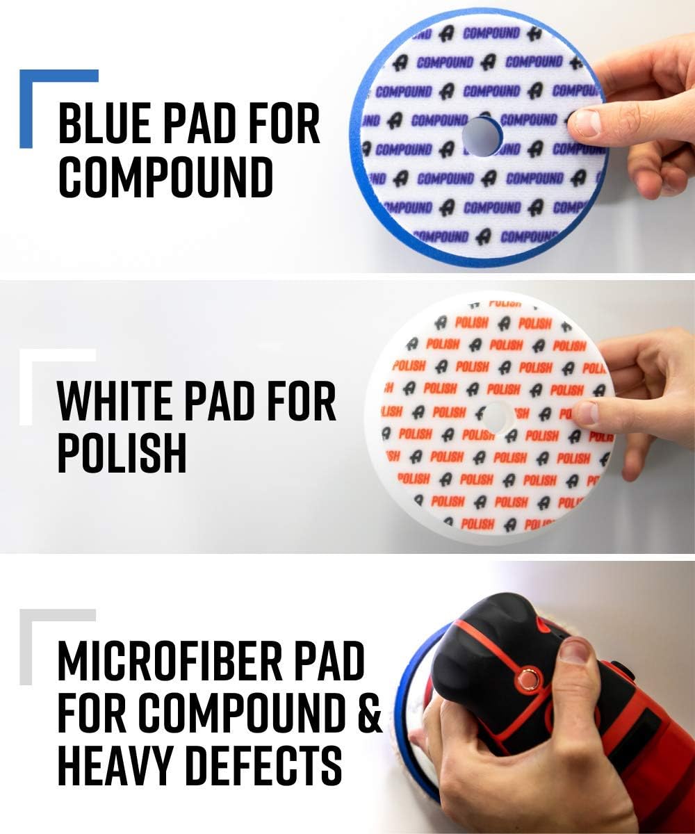 Adam&rsquo;s Swirl Killer 15mm Car Polisher - Buffer Polisher Dual Action Machine | Use W/Car Polish, Polishing Compound, or Car Scratch Remover | Detailing Car Wash Clay Bar Ceramic Coating