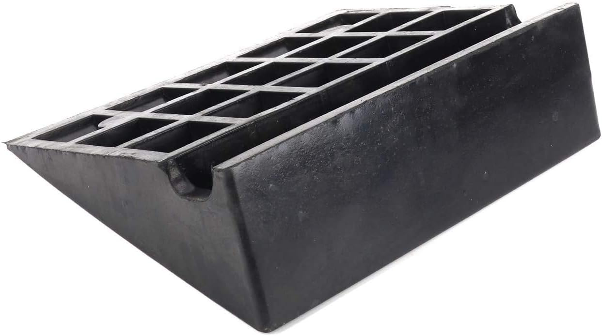 MYOYAY 5.9'' Rise Rubber Curb Ramp Heavy Duty Threshold Kerb Ramp 10 Tons Car Slope Ramp for Loading Dock Bike Vehicle Warehouse Driveway Sidewalk Wheelchair 5.9 x 15.7 x 18.7in (1PC)