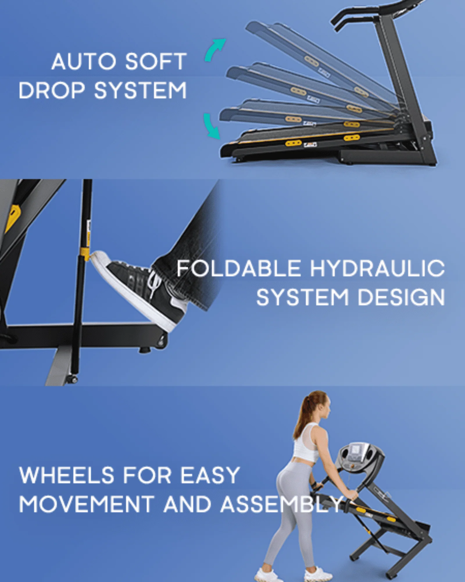 Treadmill with Incline Folding Treadmill with 12-Level Automatic Incline 2.5hp Power 8.5mhp Speed Running Machine 15 Preset Training Program Electric Treadmill for Home Use