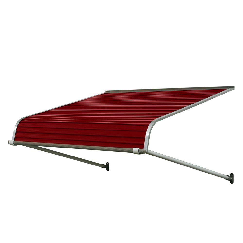 NuImage Awnings 1100 60-in Wide x 30-in Projection Brick Red Solid Fixed Door Awning | K110506013