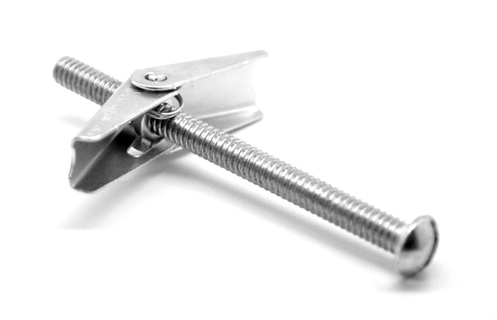3/16x22-24 x 3x22 Coarse Thread Toggle Bolt Slotted Round Head Low Carbon Steel Zinc Plated