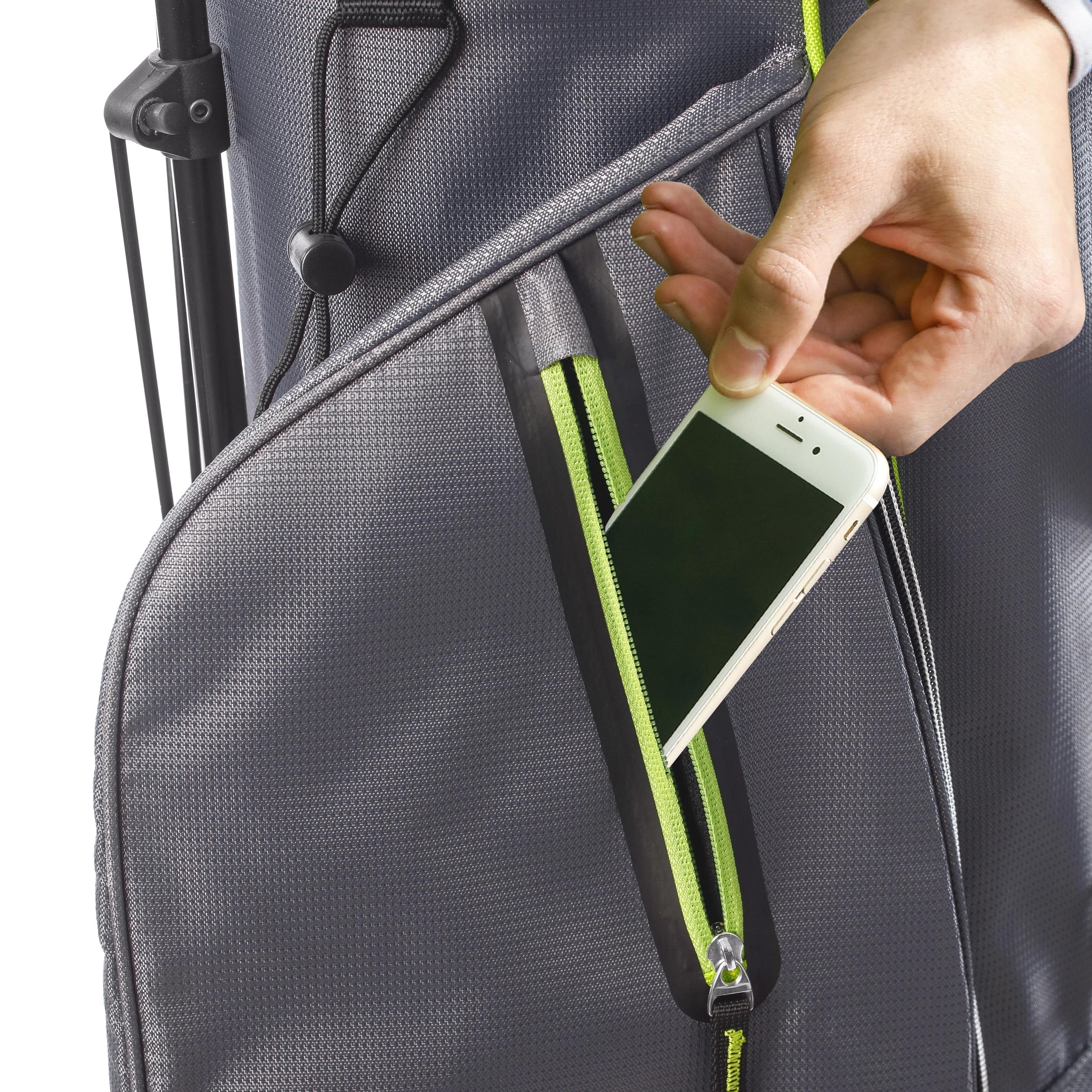 Izzo Golf Ultra-Lite Stand Bag - Grey/Lime