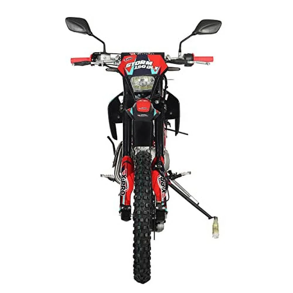 X-Pro Brand New Storm 150cc Gas Pit Dirt Bike with All lights, 4-Speed Manual Transmission, 19"/16" Tires