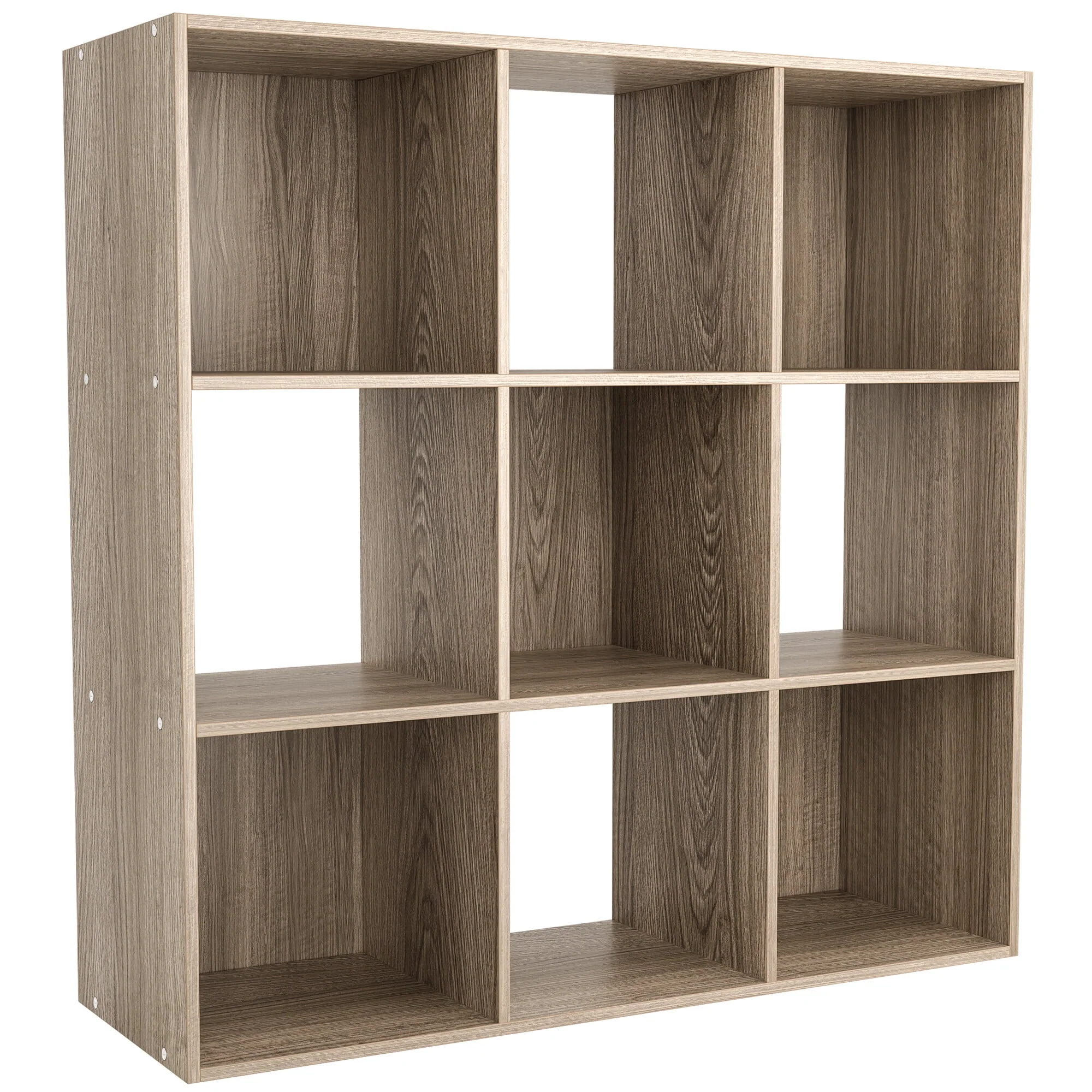 ZENY 9 Cubes Wooden Cube Organizer Bookcase Cubecials Cabinet Storage (Black)