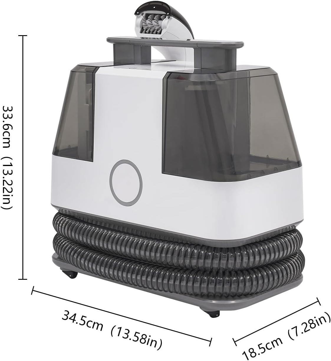 CNCEST Cleaner Machine,15KPa Portable Carpet Couch Deep Cleaner,Wet or Dry Handheld Rug Cleaner with Two Tanks,for Furniture Hand Held Sofa Shampooer for Car Seat Pet Stain