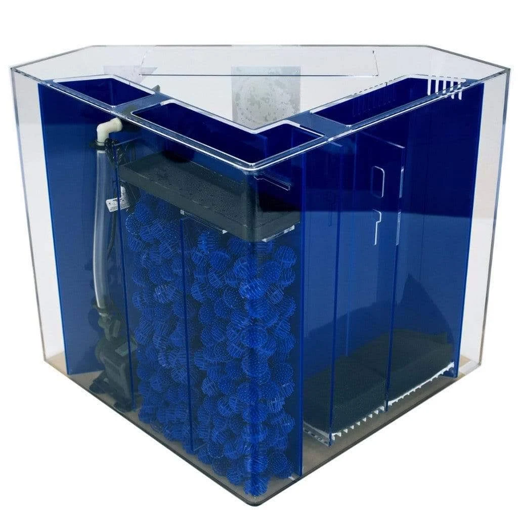 UniQuarium Pentagon Aquarium, Size: 50-gal (24W x 24D x 24H ), Blue