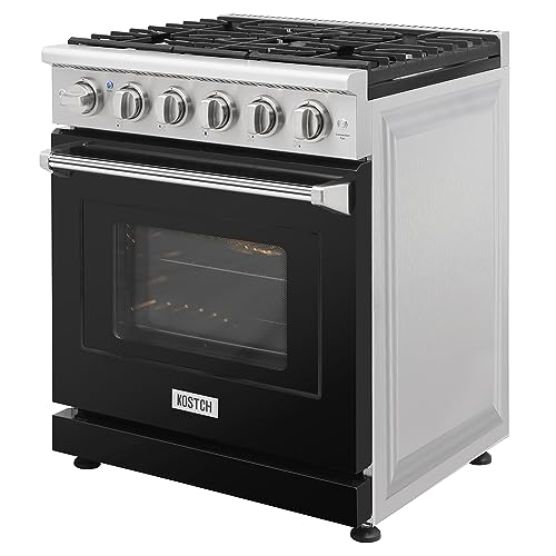 KOSTCH 30 inch Professional Freestanding Pro-Style Propane Gas Range with 5 Burners, 4.55 cu.ft. Oven Capacity, in Stainless Steel - KOS-30RG03MLP