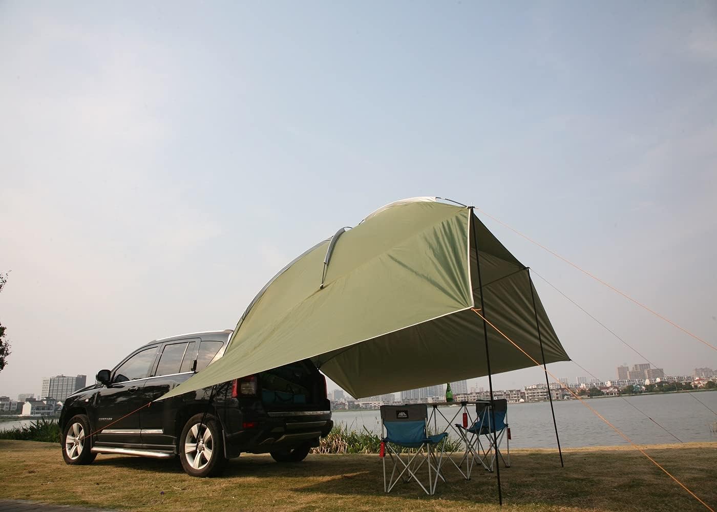 Outdoor Camping Car Tent Waterproof Car Awning Tent ,Car Trunk Canopy 10.5'X7.5'X7.2' SUV Tent for Camping Sun Shelter