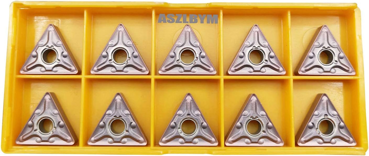 ASZLBYM 5/8" 36PCS Indexable Carbide Lathe Turning Tool Insert Holder Bit Set MTJNR1616H16 + MWLNR1616H08 + MCLNR1616H12 with CNMG 431 + WNMG 431 + TNMG 331 Indexable Carbide Turning Insert Blades