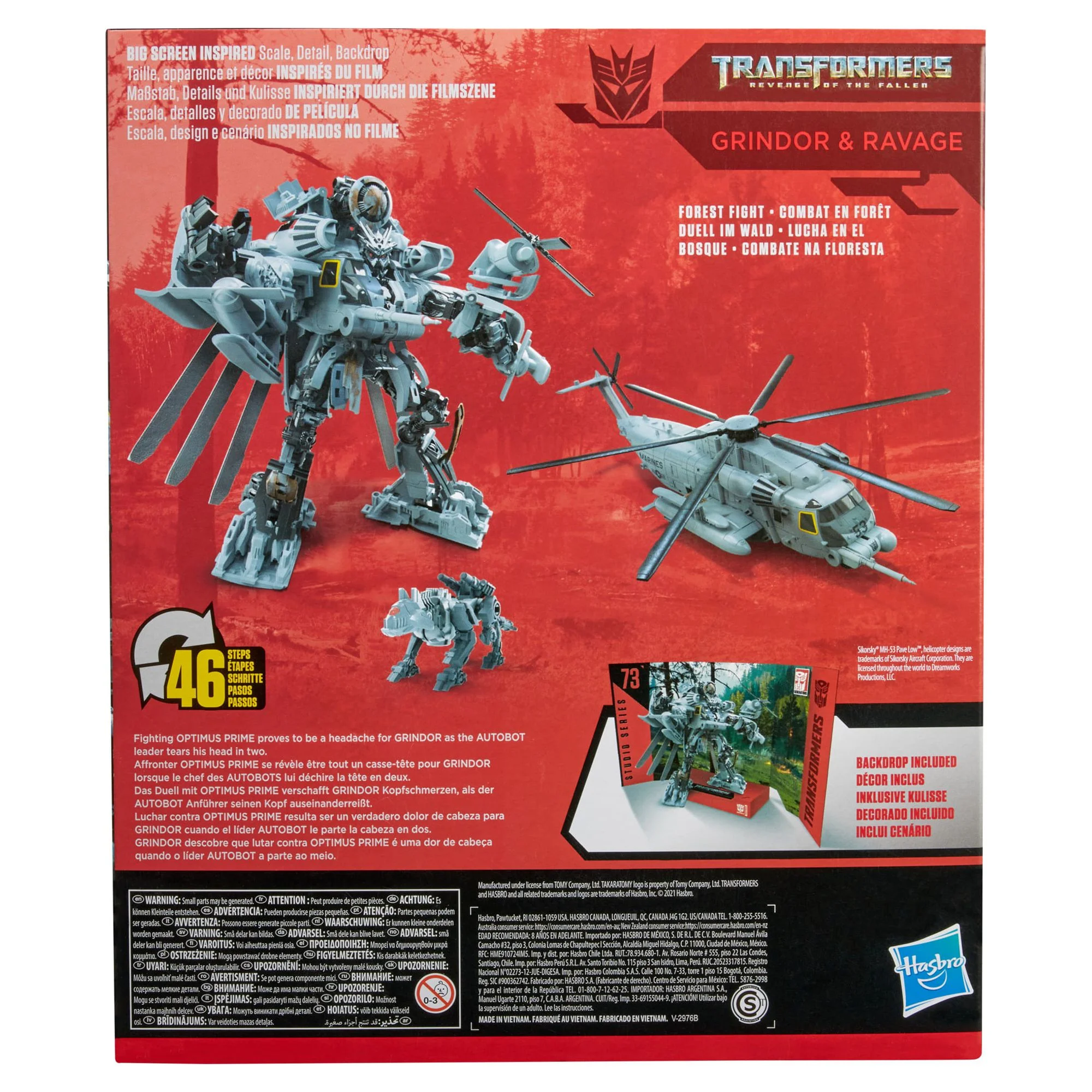 Transformers: Studio Series Grindor and Ravage Kids Toy Action Figures for Boys and Girls (4")