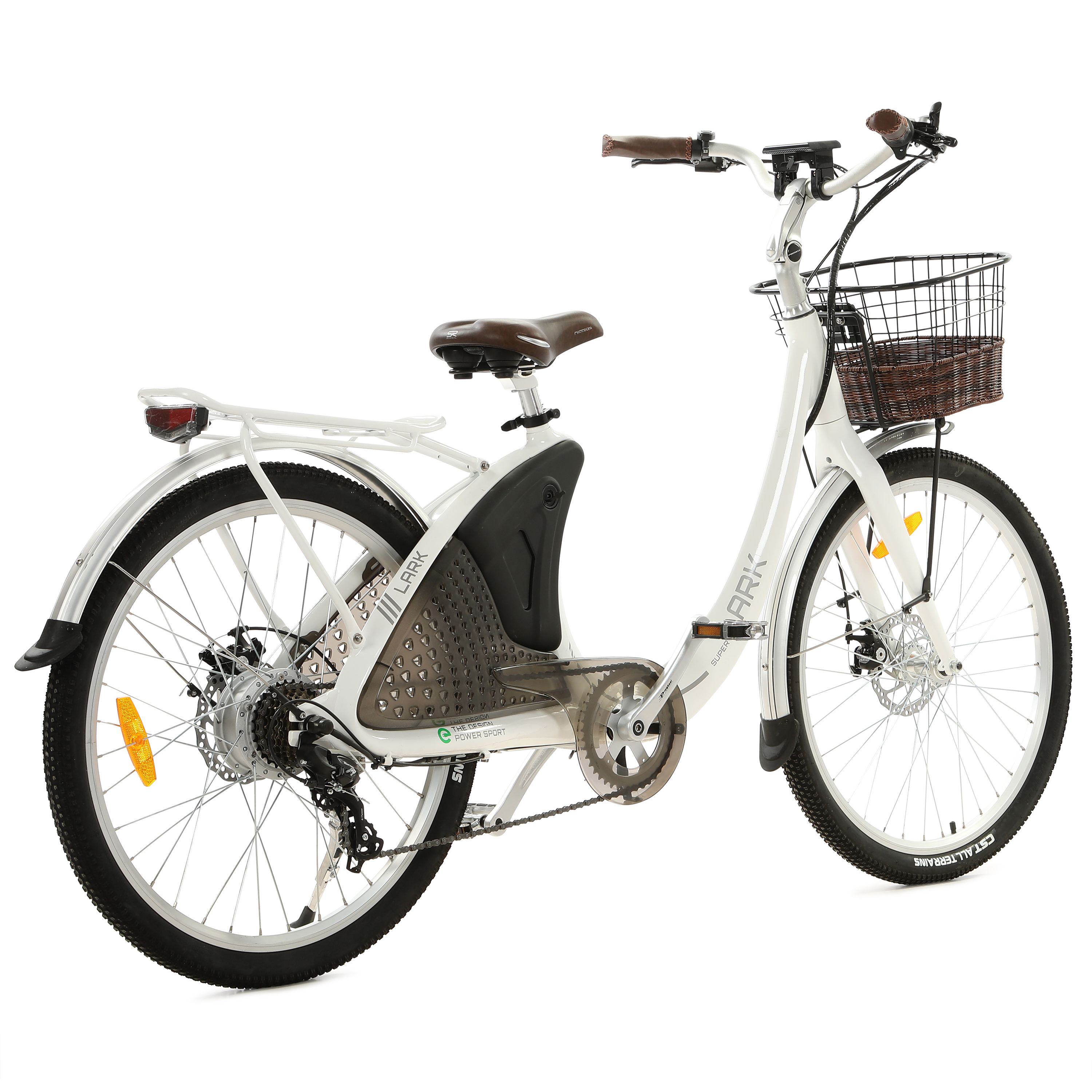 ECOTRIC Electric Bike EBike 26" 36V 10AH Bicycle Li-ion Battery City Moped 500W Women Girls USB Port Bike Shimaro Motor Throttle & Pedal Assist With Basket and rear rack For Adults