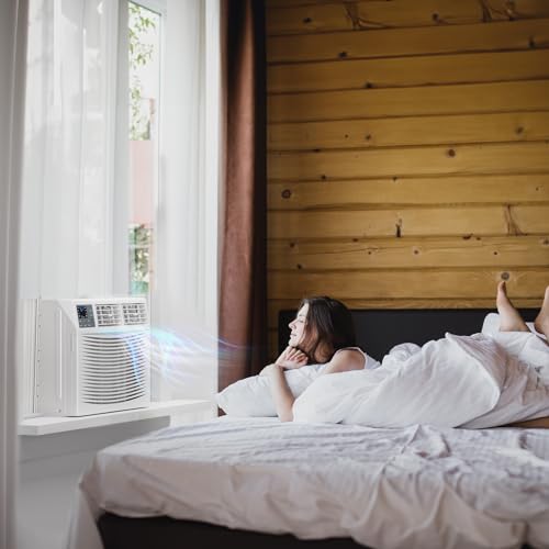 ROVSUN Window Air Conditioner with Heat, Window AC Unit & Heater Combo with APP & Voice Smart Control & Timer Function