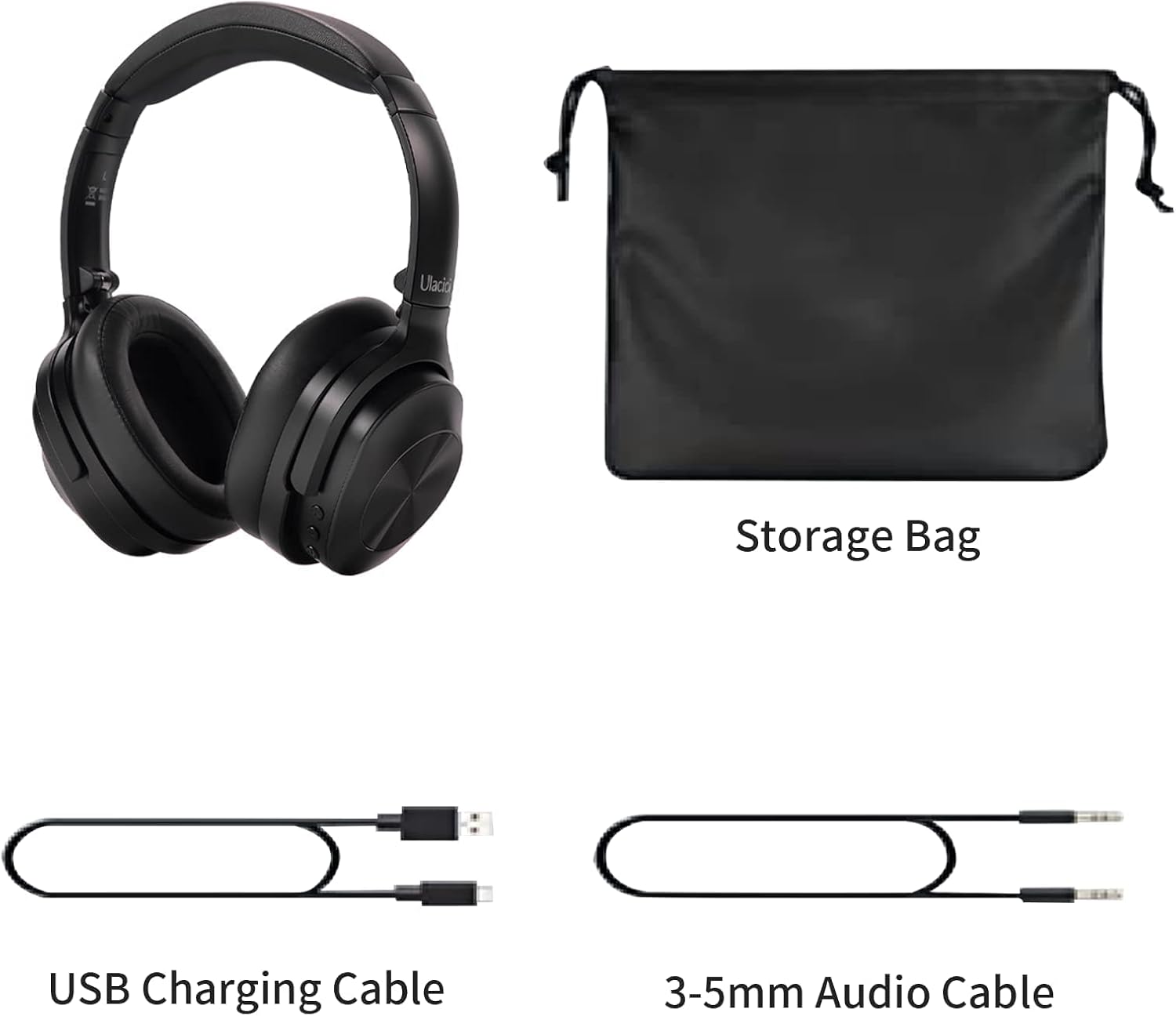Active Noise Cancelling Headphones,Wireless Bluetooth Headphones Built-in Mic 30 Hours Playtime Wireless Noise Cancelling Headphone 3D Low Bass Tone Fast Charge for Cellphone/Work/Gym/TravelComputers