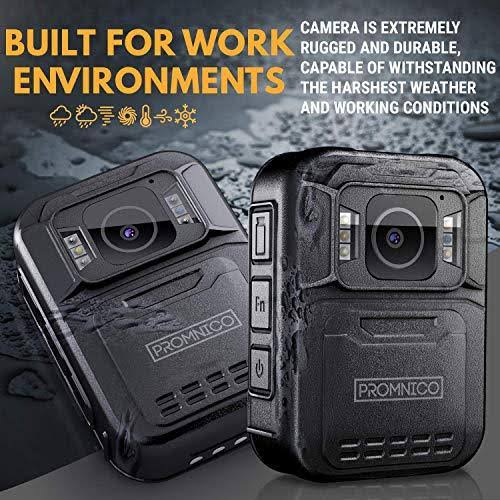 Promnico Police Body Camera for Law Enforcement Wearable Video + Audio Body Camera with Night Vision for Security Guards, Police