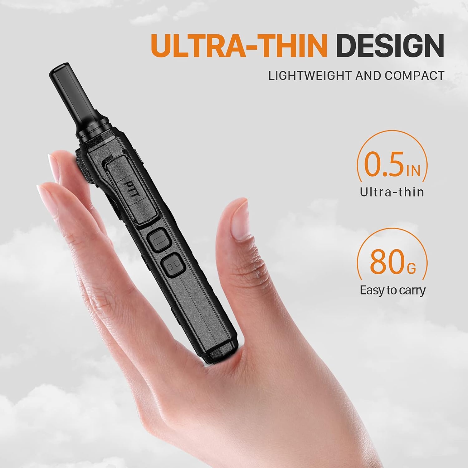 Walkie Talkie for Adults Long Range Rechargeable Mini Two Way Radio with Earpiece VOX Hands Free for Family Kids Trip Camping Hiking (4 Pack)