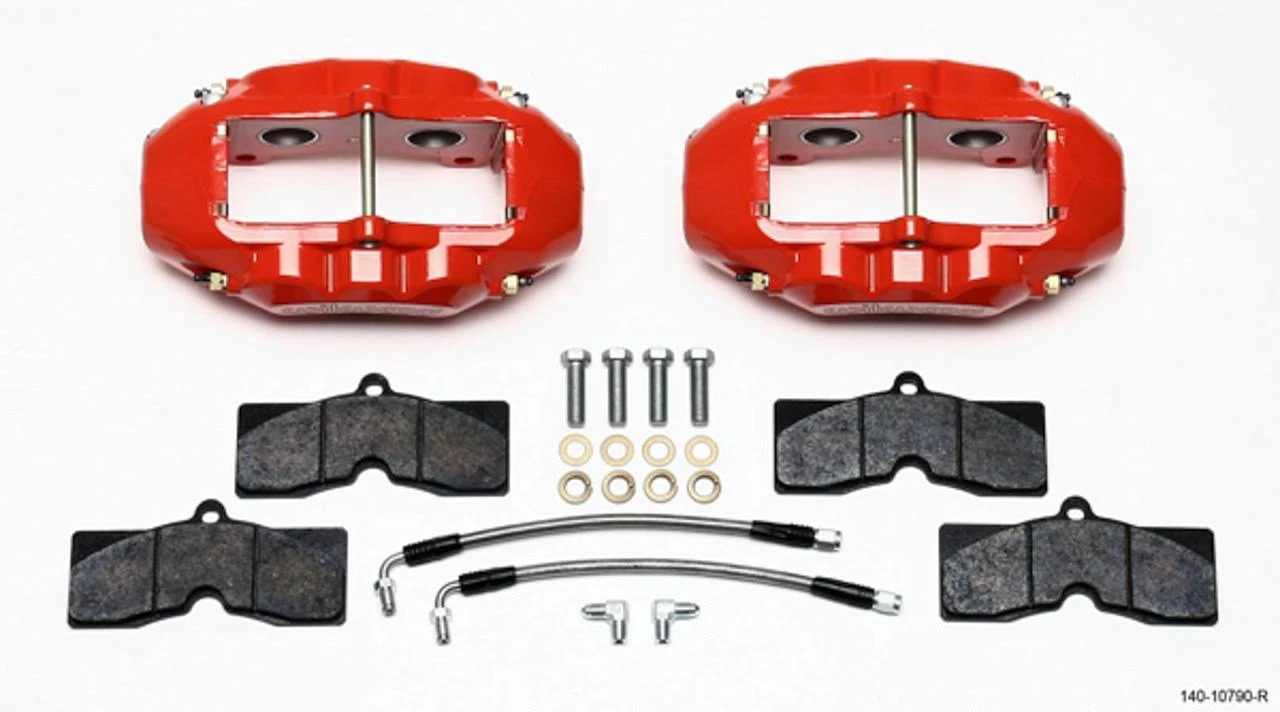 Wilwood 140-10790-R - D8-4 Rear Caliper Kit Red Corvette C2 / C3 65-82
