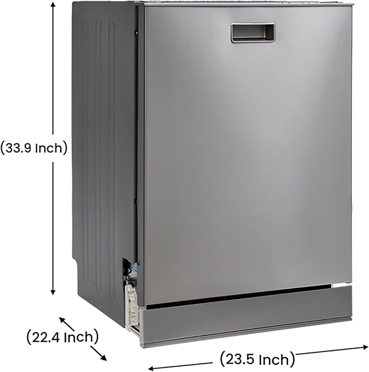 24" Top Control Built-in Dishwasher with Third Rack Finger Resistant in Stainless, Energy Star made in Europe