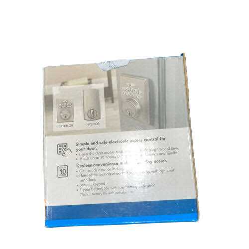 First Secure by Schlage Truss Keypad Electronic Deadbolt in Stainless Steel