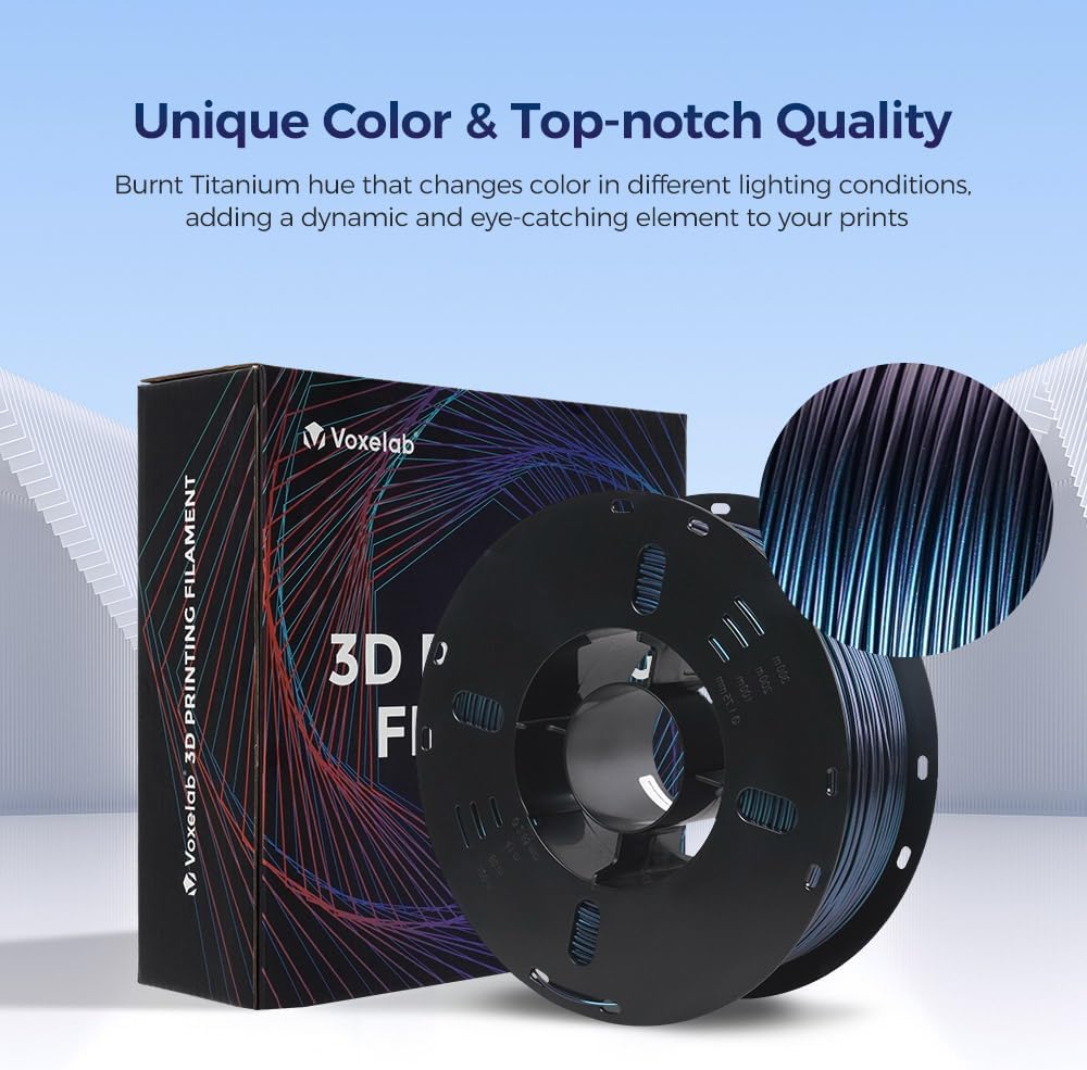 FLASHFORGE Adventurer 5M Pro 3D Printer and PETG Burnt Titanium Filament