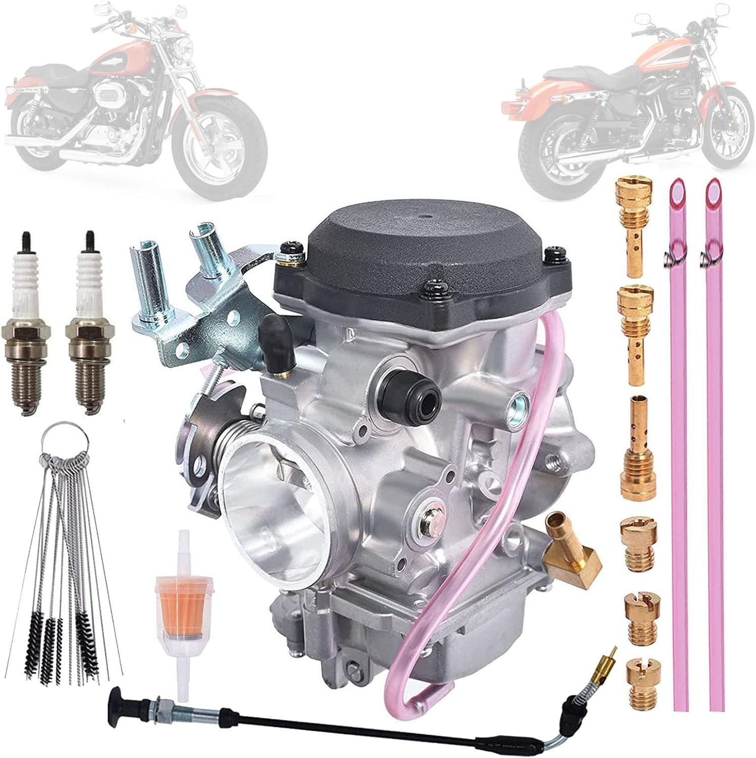 Czsmbt 27490-04 Carburetor Replacement for Harley Davidson 40mm CV Performance Tuned Pack of 2