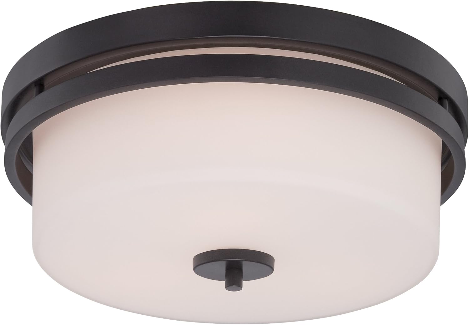 Nuvo Lighting 60/5202 Parallel Two Light Vanity 100 Watt A19 Max. CUL Damp Location Etched Opal Glass Polished Nickel Fixture