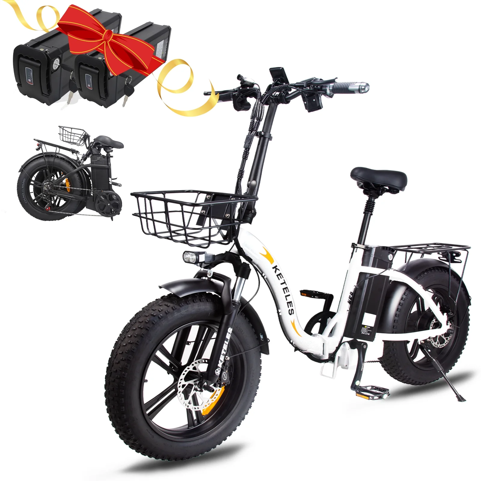 KETELES 20 Fat Tire Electric Bike for Adults, 1000W Electric Bicycle, Electric Mountain Bicycle Commuter Snow Bike Ebike E-bike with 48V 17.5AH Removable Battery