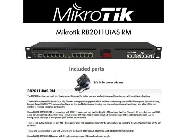 Mikrotik Rb2011Uias-Rm, Routerboard.