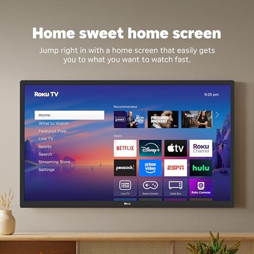 Roku Smart TV 2025 – 40-Inch Select Series, 1080p Full HD TV – RokuTV with Voice Remote – Flat Screen LED Television with Wi-Fi for Streaming Live Local News, Sports, Family Entertainment