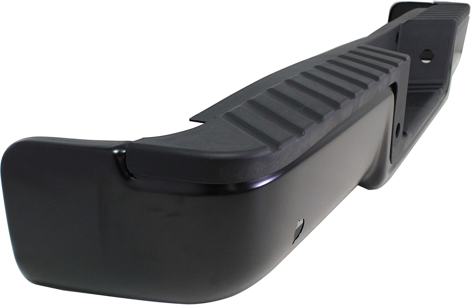 Evan-Fischer Step Bumper Compatible with 2004-2006 Ford F150 Assembly Powdercoated Black Steel Hitch Style with Rear Object Sensor Holes Fleetside
