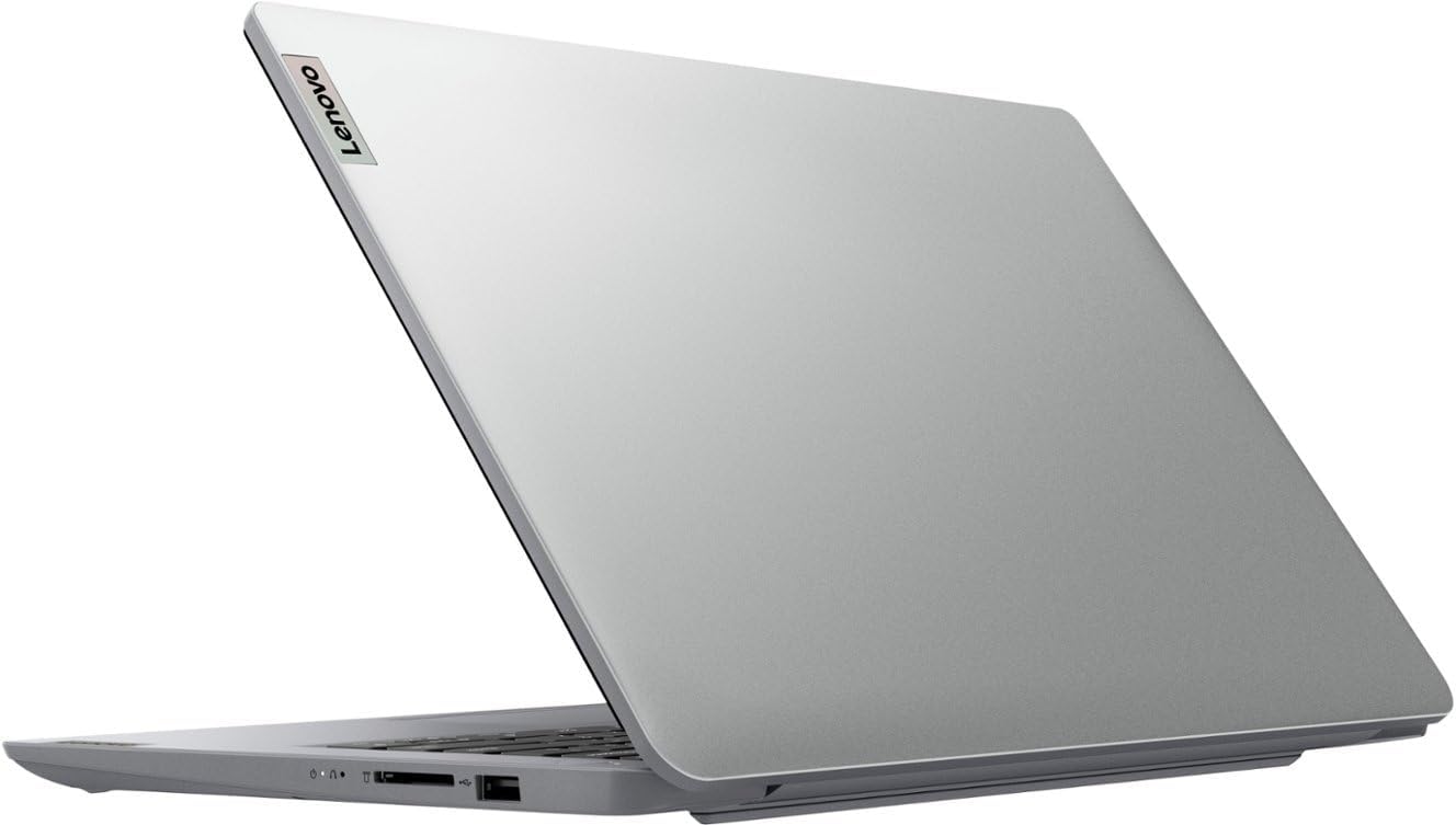 Lenovo IdeaPad 1 Laptop, 14" HD Display, Intel Celeron N4020, 4GB RAM, 128GB SSD + 128GB Portable SSD + 128GB emmc, Wi-Fi 6, Bluetooth, Media Card Reader, Long Battery Life, USB-C, Win 11 S, Grey