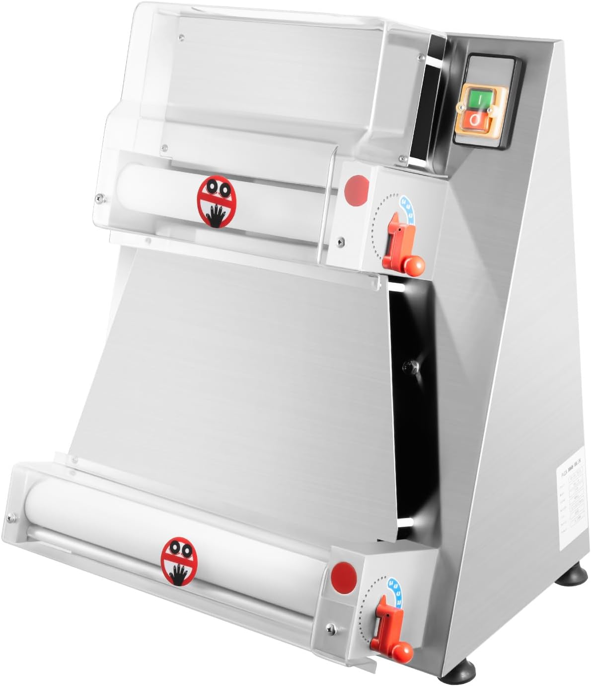 4-16" Commercial Pizza Dough Roller Machine, 370W Electric Pizza Dough Roller Sheeter Pastry Press Making Machine Pastry Press Making Machine for Noodle Pizza Bread and Pasta Maker Equipment