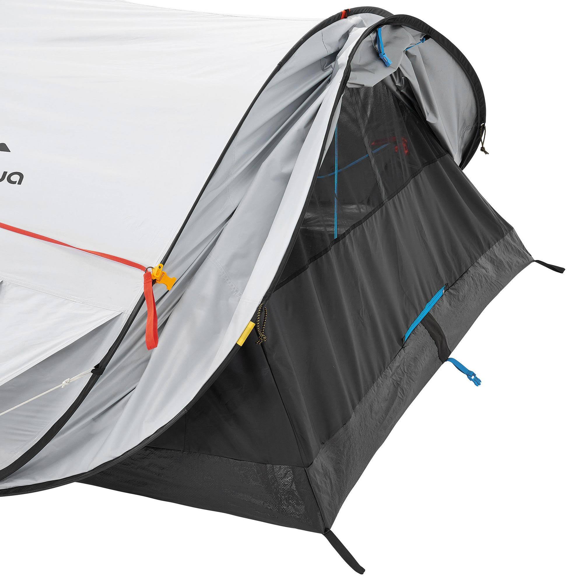 Quechua 2 Second, Waterproof Camping Tent, 3 Person in Snowy White, Size 2-Person