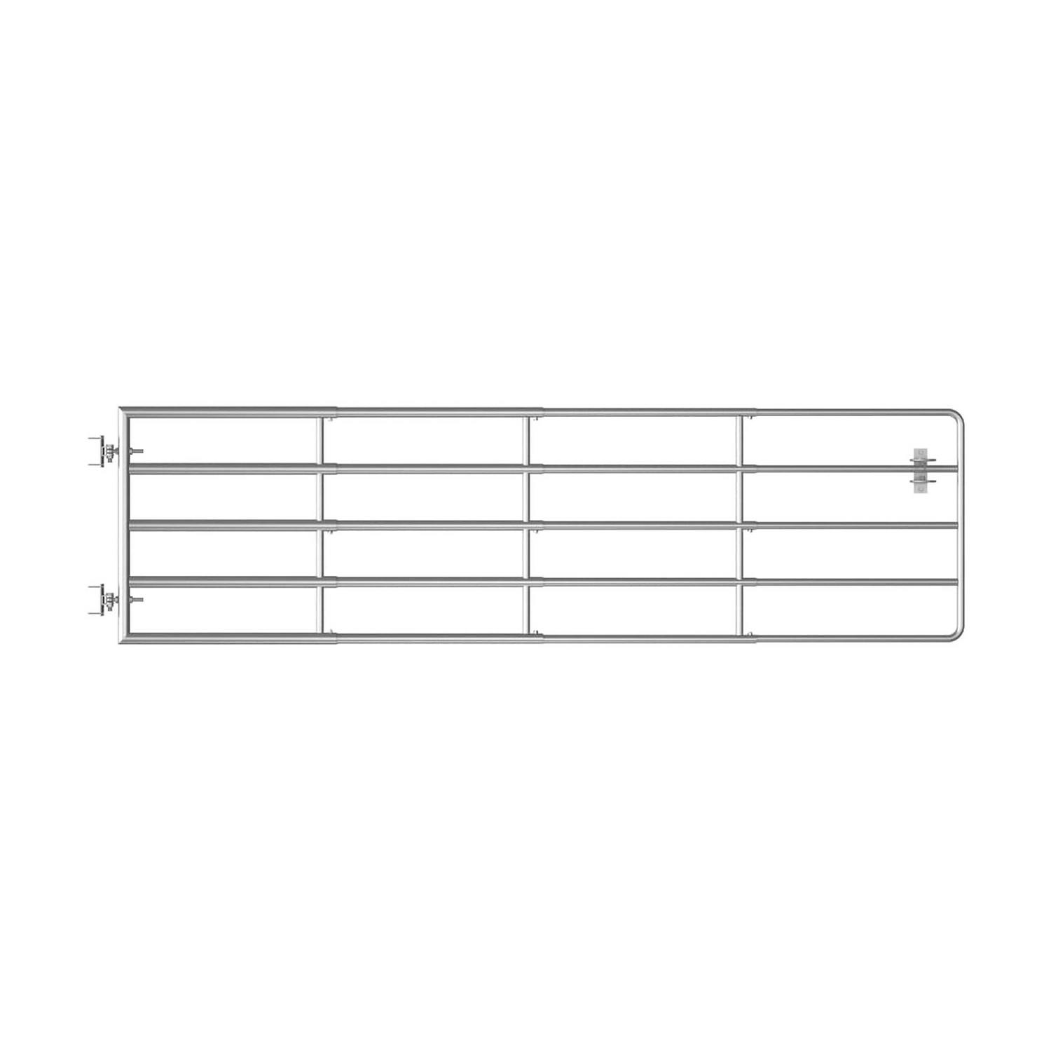 vidaXL 5 Bar Field Gate Steelx35.4 Silver - Shop Hardware Tools Online Store
