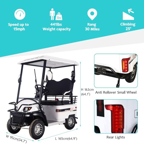 4 Wheel Mobility Scooter for Adults, 30 Miles Range, 15 mph, 2 Passenger Adults Elderly Powered Mobility Scooters with Extra Large Capacity Storage Trunk, with Remote Key(Lead Acid battery-800W-Red)