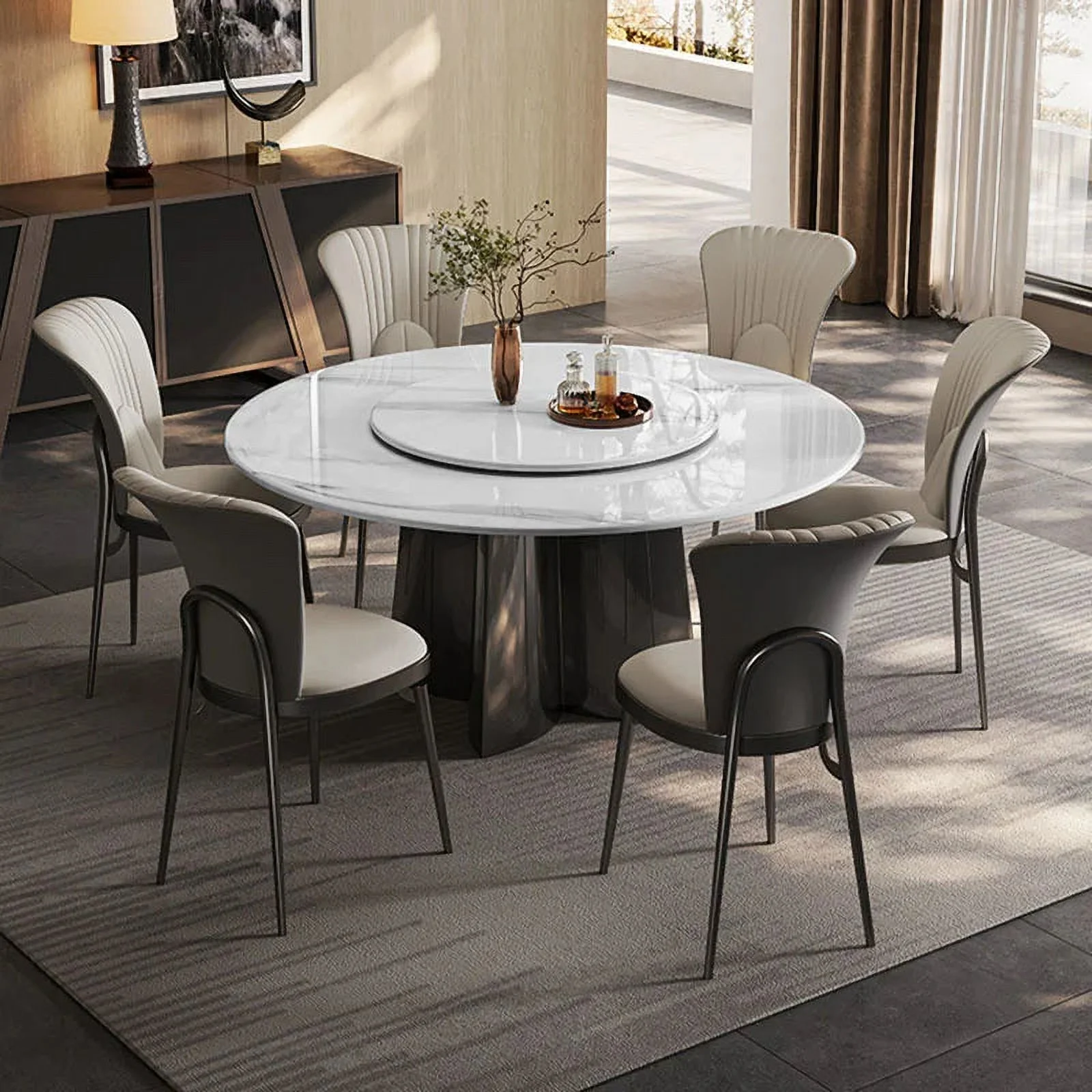 Modern Center Dining Table Console Replica Rustic Living Room Nordic Coffee Dining Table Round Mesa De Comedor Furniture HDH