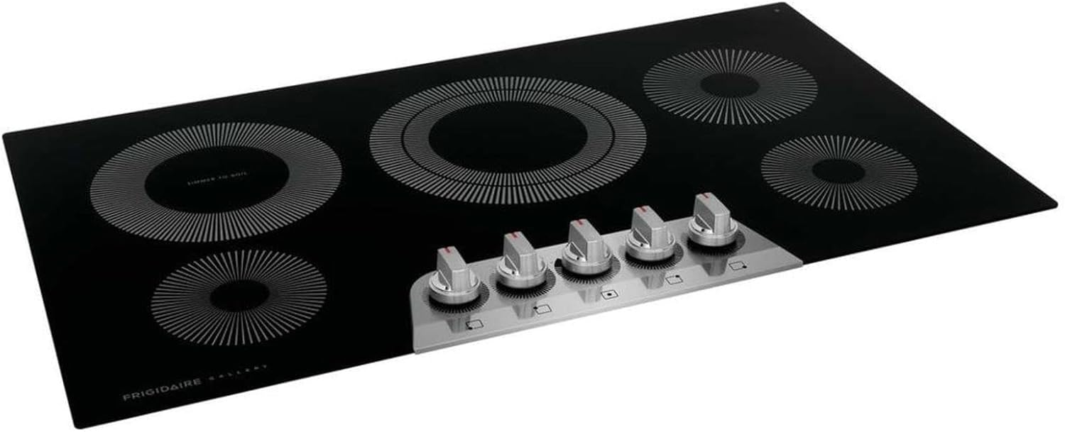 Frigidaire GCCE3670A Gallery 36 Inch Wide 5 Burner Electric Cooktop with EvenTemp™ Technology - Black Stainless Steel